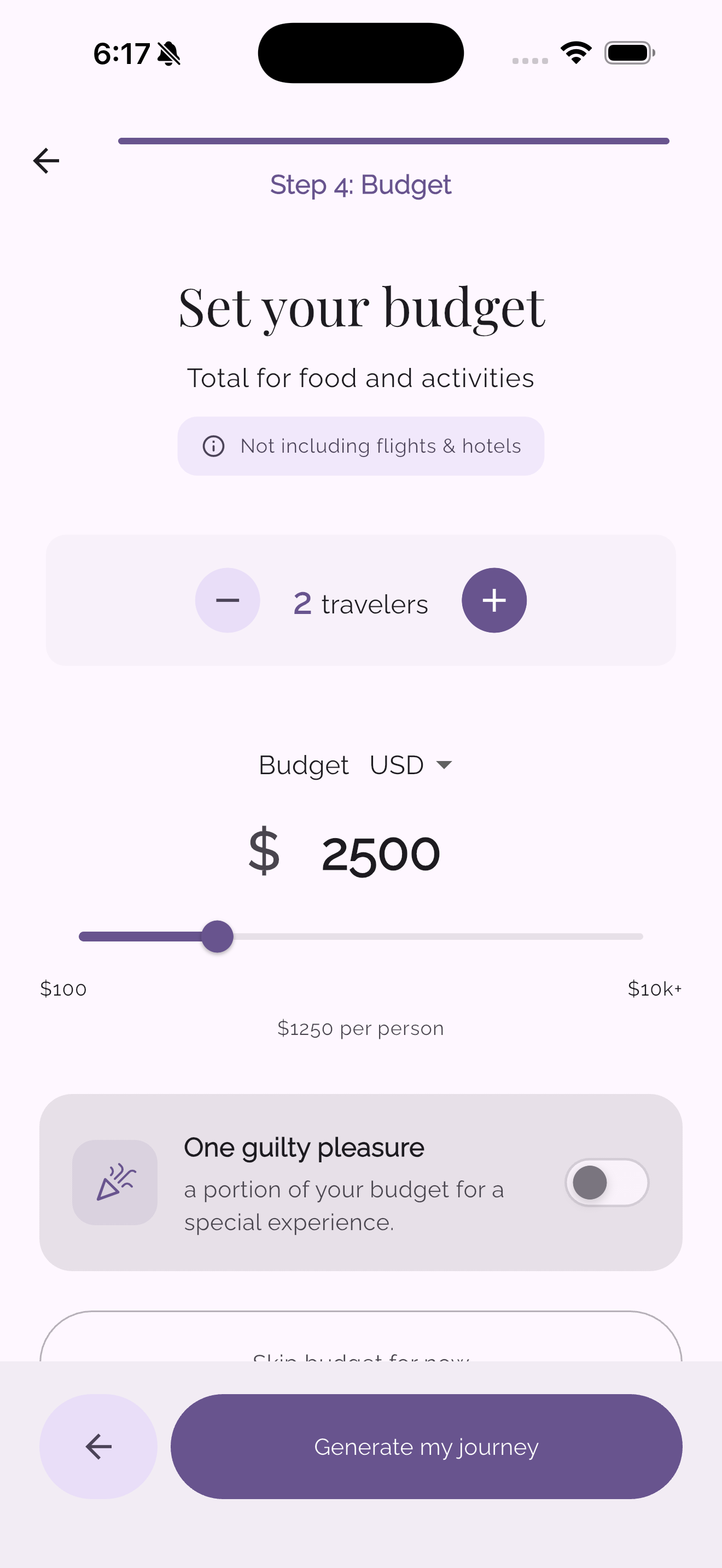 ViaDunya journey planning screen